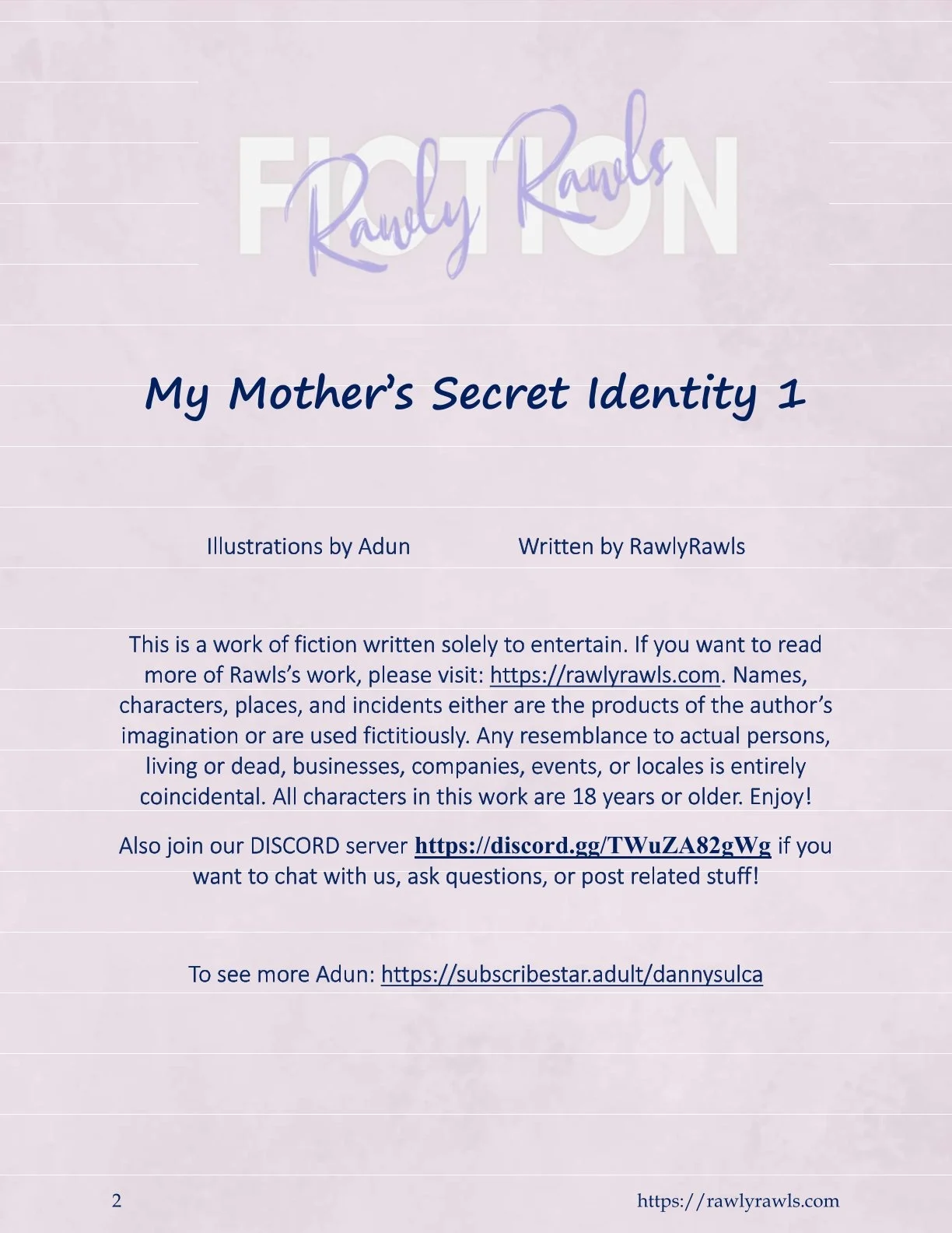 My Mother’s Secret Identity [Adun | Danny Sulca , RawlyRawls] Chapter 1 - Page 2