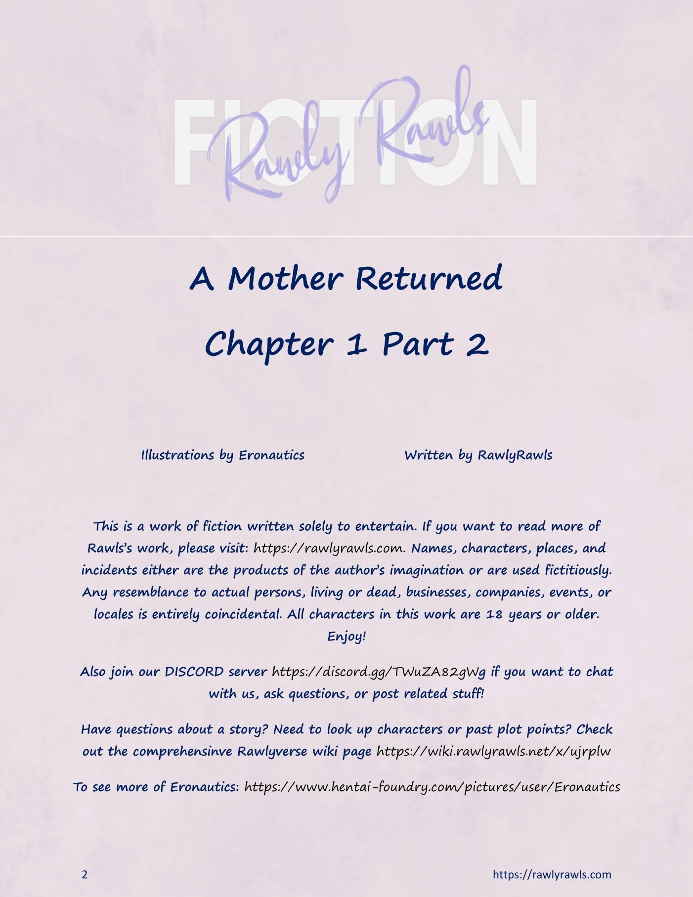 A Mother Returned [Eronautics, RawlyRawls] Chapter 1 - Part 2 - Page 2