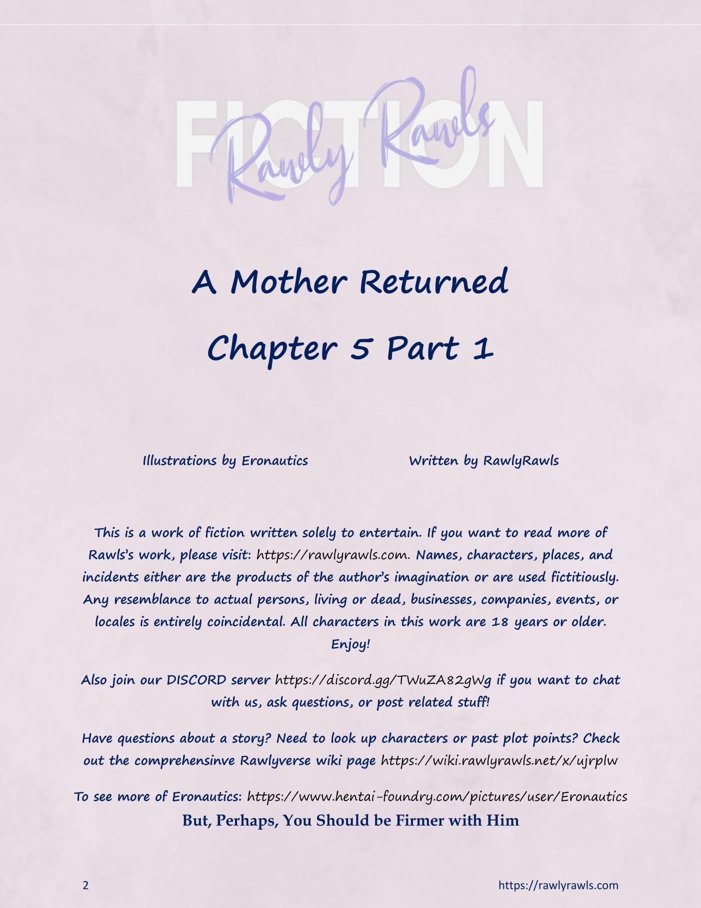 A Mother Returned [Eronautics, RawlyRawls] Chapter 5 - Part 1 - Page 2