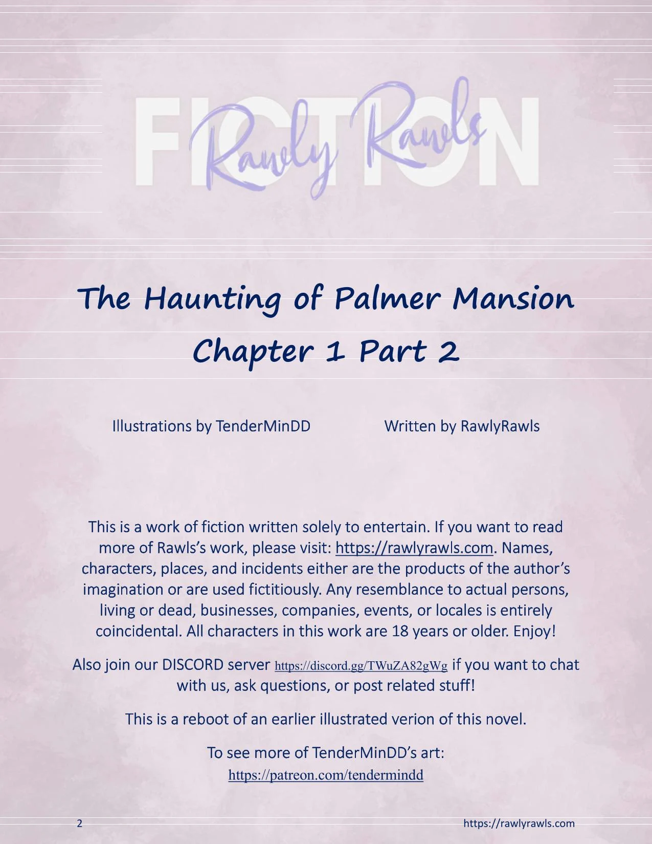 The Haunting Of Palmer Mansion [TenderMindd , RawlyRawls] Chapter 1 - Part 2 - Page 2