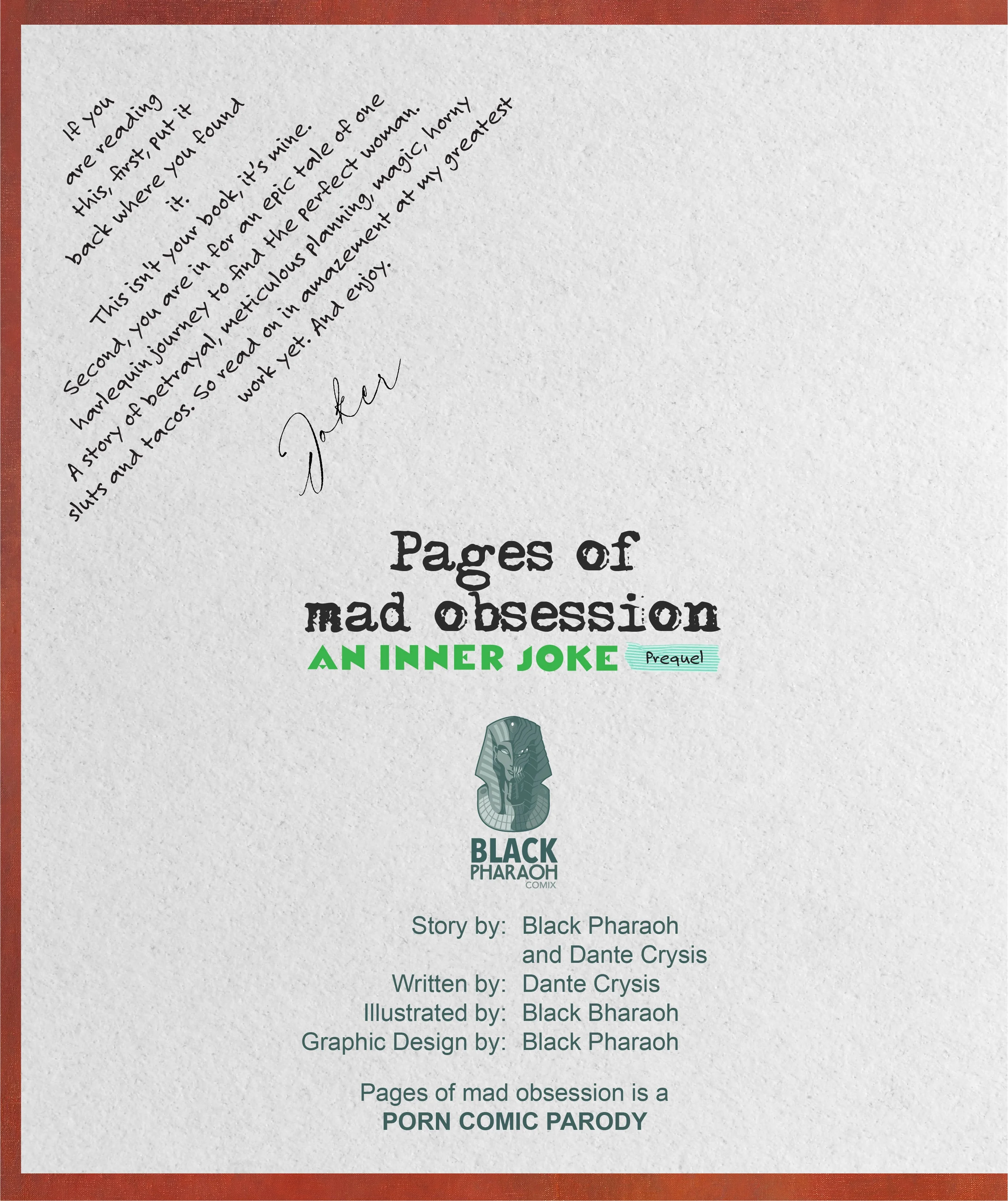 Pages of Mad Obsession [The Black Pharaoh] Chapter 1 - Page 2