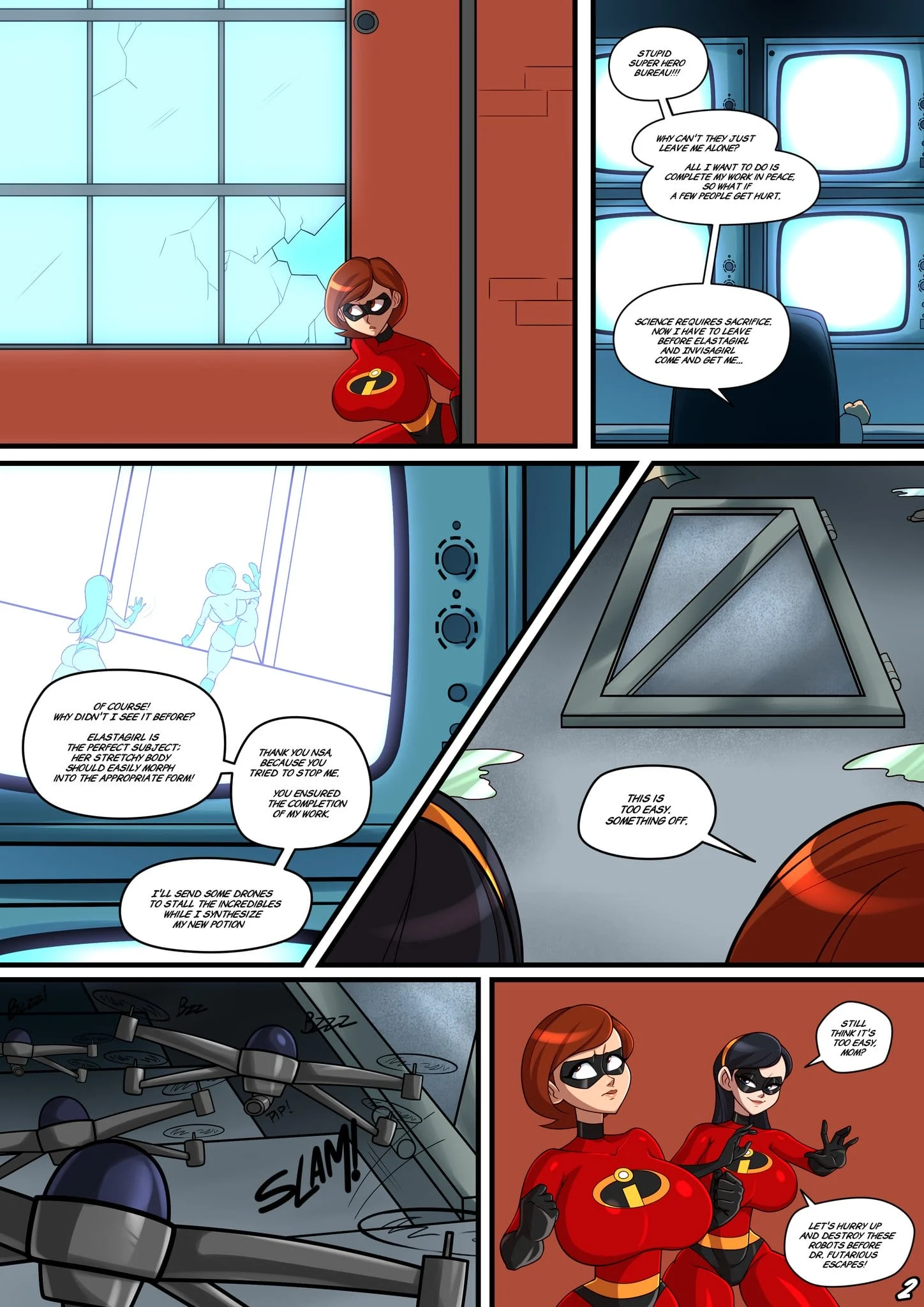 Incestibles: Helen’s Stretchy Situation (The Incredibles) [Parvad] Chapter 1 - Page 3